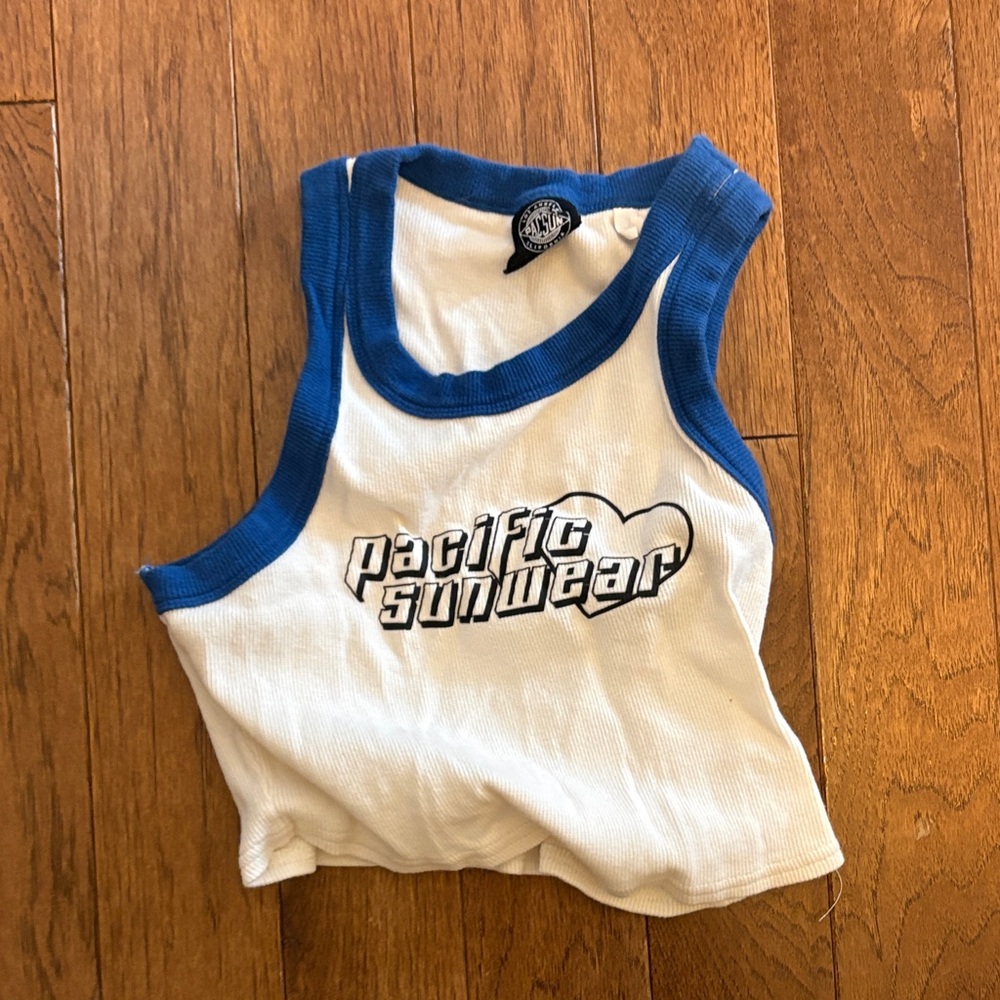 Pacific Sunwear Kids' Tank Top with Blue Trim